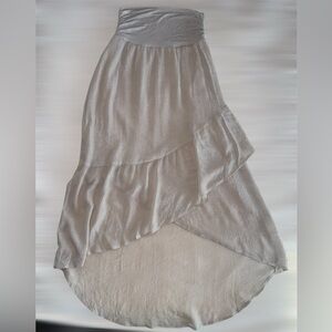 AGB Women's High Low Gray Skirt